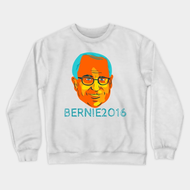 Bernie 2016 President WPA Crewneck Sweatshirt by retrovectors